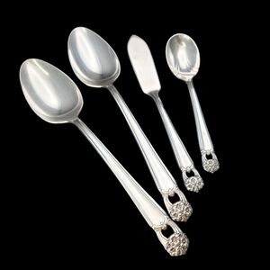 1847 Rogers Bros. Silverplate Serving Spoons Sugar Spoon Butter Pat Knife